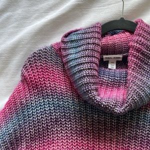 Tribal Jeans oversized colorful turtle neck sweater!